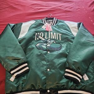 Headgear Classics Men's No Limit Records Mystikal Green Satin Jacket - RARE 6xl